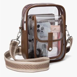 Clear Brown Crossbody Bag